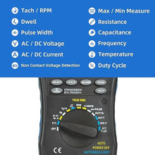 Load image into Gallery viewer, Automotive Multimeter, Digital Voltmeter Ammeter Multi Meter Test AC DC Voltage Amp Ohm Measure Dwell Angle Pulse Width Tach RPM, Temperature Duty Cycle Continuity Tester 770K