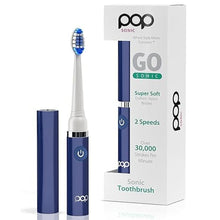 Load image into Gallery viewer, Pop Sonic Electric Toothbrush (Navy Blue) - Travel Toothbrushes w/AAA Battery | Kids Electric Toothbrushes with 2 Speed & 15,000-30,000 Strokes/Minute, Dupont Nylon Bristles