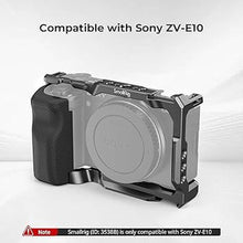 Load image into Gallery viewer, SMALLRIG ZV-E10 Cage with Silicone Handle and Built-in Threaded Holes, Cold Shoe and Quick Release Plate for Sony ZV-E10