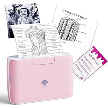 Load image into Gallery viewer, Phomemo 4" Portable Thermal Printer Printpods- Bluetooth Inkless Printer, Support 2/3/4 inch Printing Width, 300dpi, Compatible with Phones, Computer, Ideal for Documents, Notes, Label, Sticker