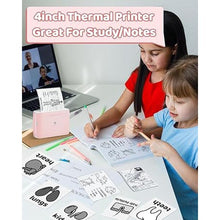 Load image into Gallery viewer, Phomemo 4" Portable Thermal Printer Printpods- Bluetooth Inkless Printer, Support 2/3/4 inch Printing Width, 300dpi, Compatible with Phones, Computer, Ideal for Documents, Notes, Label, Sticker