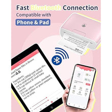 Load image into Gallery viewer, Phomemo 4" Portable Thermal Printer Printpods- Bluetooth Inkless Printer, Support 2/3/4 inch Printing Width, 300dpi, Compatible with Phones, Computer, Ideal for Documents, Notes, Label, Sticker