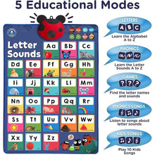Load image into Gallery viewer, LEARNING BUGS Press to Learn Phonics, Interactive Letters and Sounds Talking Poster, Preschool & Kindergarten Learn to Read, Ages 3+