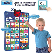 Load image into Gallery viewer, LEARNING BUGS Press to Learn Phonics, Interactive Letters and Sounds Talking Poster, Preschool & Kindergarten Learn to Read, Ages 3+