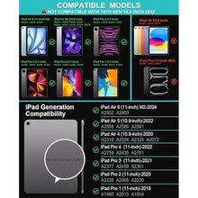 Load image into Gallery viewer, Arteck iPad Air 2024 11-inch/Air 10.9-inch/Pro 2022 Keyboard Case with Trackpad, Bluetooth Keyboard with Folio Full Protection Case and Touchpad for Apple iPad Air 2024 11inch with Swivel Rotating