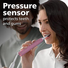 Load image into Gallery viewer, Philips Sonicare 4100 Rechargeable Electric Toothbrush, with Pressure Sensor, 2 Intensity Settings, SmarTimer and QuadPacer, 14-Day Battery Life, Deep Pink, Model HX3681/26