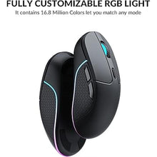 Load image into Gallery viewer, Keychron M3 Wireless Mouse, PAW3395 Sensor with Programmable Macro Button 26,000 DPI Supports 2.4 GHz/Bluetooth 5.1, 79g Ultra-Light Ergonomic Design Up to 70 Hours Using for PC Mac Laptop - Black