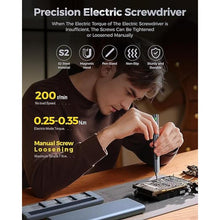 Load image into Gallery viewer, LIFEGOO Mini Electric Screwdriver, 62 in 1 Cordless Precision Power Screwdriver Set with 48 Bits, LED Lights Magnetic Mat, Rechargeable Portable Repair Tool Kit for Phone Watch Camera Laptop PC