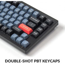 Load image into Gallery viewer, Keychron V1 Wired Custom Mechanical Keyboard, 75% Layout QMK/VIA Programmable Macro with Hot-swappable Keychron K Pro Red Switch Compatible with Mac Windows Linux (Frosted Black - Translucent)