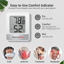 Load image into Gallery viewer, ThermoPro TP49 3 Pieces Digital Hygrometer Indoor Thermometer Humidity Meter Mini Hygrometer Thermometer with Temperature and Humidity Monitor Room Thermometer