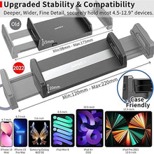 Load image into Gallery viewer, APPS2Car Upgraded Tablet Car Mount for iPad Truck Holder Long Arm Extension Strong Suction Cup Windshield Mount for 7-13 Inch Tablet iPad Pro Air Mini