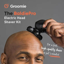 Load image into Gallery viewer, Groomie Cordless Bald Head Shavers for Men, BaldiePro Head Grooming Kit - Ergonomic & Waterproof Head Shavers for Bald Men - Electric Hair Shaver & Head Razor - Men's Rotary Shaver for Smooth Shave