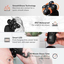 Load image into Gallery viewer, Groomie Cordless Bald Head Shavers for Men, BaldiePro Head Grooming Kit - Ergonomic & Waterproof Head Shavers for Bald Men - Electric Hair Shaver & Head Razor - Men's Rotary Shaver for Smooth Shave