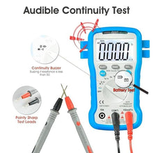 Load image into Gallery viewer, Multimeter 6000 Count TRMS Electrical Tester, Kethvoz 600V Voltmeter Battery Tester Measure AC DC Voltage Current Ohm Capacitance Temperature, Carrying Case & Sharp Test Leads Included