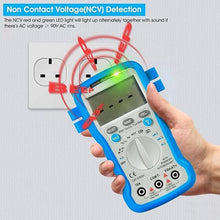 Load image into Gallery viewer, Multimeter 6000 Count TRMS Electrical Tester, Kethvoz 600V Voltmeter Battery Tester Measure AC DC Voltage Current Ohm Capacitance Temperature, Carrying Case & Sharp Test Leads Included