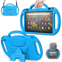 Load image into Gallery viewer, AVAWO Kids Case for Fire HD 10 & Fire HD 10 Plus Latest Model Tablet (13th/11th Generation 2023/2021 Release), with Shoulder Strap, Lightweight Shockproof Handle, Blue