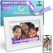 Load image into Gallery viewer, PhotoSpring? Classic Subscription Free 10in WiFi Digital Picture Frame | Send Photos by Email, App, or Web | Touchscreen & 32GB Internal Memory | Play Videos up to 5 min | White