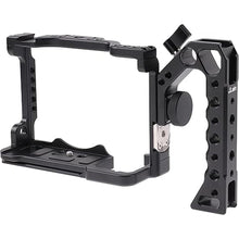 Load image into Gallery viewer, Camera Cage for Sony A7 IV A7S III DSLR Camera,Cage with Handle Grip and Quick Release 1/4'' 3/8'' Screw Expansion Microphone Monitor Fill Light, Black