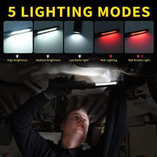 Load image into Gallery viewer, Vagocom LED Rechargeable Flashlight, Mechanic Tools Trouble Light Cordless Worklight with Magnetic Base 360°Rotate 5 Modes,Portable Inspection Troch for Mens Gift,Automotive,Camping and BBQ(2 Pack)