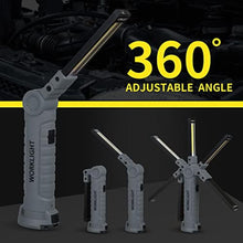 Load image into Gallery viewer, Vagocom LED Rechargeable Flashlight, Mechanic Tools Trouble Light Cordless Worklight with Magnetic Base 360°Rotate 5 Modes,Portable Inspection Troch for Mens Gift,Automotive,Camping and BBQ(2 Pack)