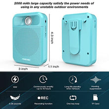 Load image into Gallery viewer, Voice Amplifier, Towevine Portable Rechargeable Microphone Speaker with Headset and Waistband for Teachers, Classroom, Singing, Coach, Training, Presentation, Tour Guide - Blue