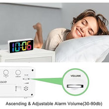 Load image into Gallery viewer, 7.5 Inches Large Digital Alarm Clock for Seniors & Kids, 0-100% Dimmable Display, USB Charging Port, Adjustable Volume, Easy Operation, Snooze, Outlet Powered for Bedroom