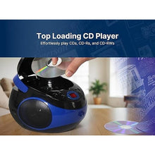 Load image into Gallery viewer, Emerson EPB-3000 Portable CD Player with AM/FM Radio, Programmable Memory, Dual Stereo Speakers, 3.5mm AUX Input, and Two-Way Power for Home or On-The-Go Entertainment – Ideal for Music Lovers