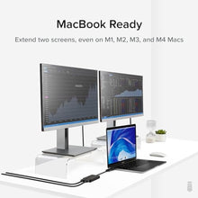 Load image into Gallery viewer, Plugable Dual Monitor Adapter for M1/M2/M3/M4 macOS Systems, Windows, ChromeOS. Broad Compatibility - Thunderbolt, USB-C, USB 3.0 to HDMI Adapter for Dual Monitors 1920x1080 @60Hz, SMI Driver Required