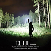 Load image into Gallery viewer, IMALENT MS03 LED Flashlight 13000 Lumens, with Uses 3 Pcs CREE XHP70.2 LEDs, Tactical Flashlight (Warm Light)