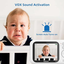Load image into Gallery viewer, TakTark Baby Monitor, 3.2'' Color LCD Screen, 2 Way Audio, Infrared Night Vision, Digital Zoom, VOX Mode, Room Temperature Display, Long Range