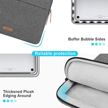 Load image into Gallery viewer, Lacdo 360° Protective Laptop Sleeve Case for 14 inch New MacBook Pro M4/M3/M2/M1 Chips Pro Max A3112 A3401 A3185 A2918 A2992 2024-2021, 13.8" Surface Laptop 7 Copilot+PC with Accessory Bag, Dark Gray