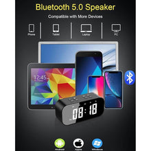 Load image into Gallery viewer, AFK Alarm Clock for Bedroom/Office,Digital Clock with Bluetooth Speaker,Small Alarm Clock for Heavy Sleepers Adults,Teens,Kids.