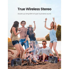 Load image into Gallery viewer, Houl Zallee IPX7 Waterproof Bluetooth Speaker, 40W Portable Wireless Speakers, 32H Playtime, Stereo Loud Sound, Deep Bass, Bluetooth 5.0, Built-in Mic, for Party/Camping/Pool/Gifts, Beach-Navy Blue
