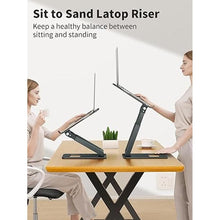 Load image into Gallery viewer, tounee Laptop Stand for Desk Adjustable Height, Telescopic 360 Rotating Pull Out Design Ergonomic Laptop Riser Fits All MacBook, Laptops -Gray