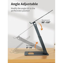 Load image into Gallery viewer, tounee Laptop Stand for Desk Adjustable Height, Telescopic 360 Rotating Pull Out Design Ergonomic Laptop Riser Fits All MacBook, Laptops -Gray