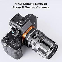 Load image into Gallery viewer, K&F Concept Lens Mount Adapter M42-NEX IV Manual Focus Compatible with M42 Lens and Sony E Mount Camera Body