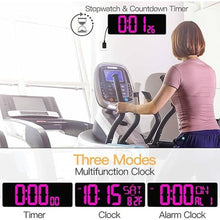 Load image into Gallery viewer, XREXS Large Digital Wall Clock with Remote Control, 16.5 Inch LED Large Display Count Up & Down Timer, Adjustable Brightness Alarm Clock with Day/Date/Temperature for Living Room, Bedroom, Office, Gym