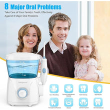 Load image into Gallery viewer, FC166 Water Flosser for Teeth/Braces, 600 ml Large Capacity, 10 Adjustable Pressures,8 Home Nozzles Professional Oral Irrigator for Teeth Clean(White)
