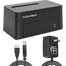 Load image into Gallery viewer, INDMEM SAS to USB 3.0 Adapter, SAS/SATA Hard Drive Enclosure Reader Converter Docking Station for 2.5/3.5 inch Server HDD SSD with 12V/2A Power Adapter,Support up to 18TB(New Upgrade)