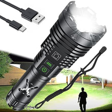 Load image into Gallery viewer, Rechargeable Led Flashlights High Lumens,Super Bright Flashlight True 1500,000LM,Powerful Tactical Flashlight Up to 24H Long Battery Life |Zoomable|6 Light Modes|IP67 Water Resistant for Home Camping