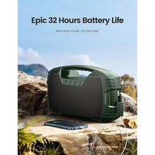 Load image into Gallery viewer, IPX7 Waterproof Bluetooth Speaker, 40W (60W Peak) Portable Wireless Speakers, 32H Playtime, Stereo Loud Sound, Deep Bass, Bluetooth 5.0, Built-in Mic for Camping, Party, Outdoor, Gifts, Beach-Green