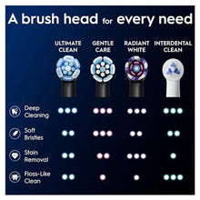 Load image into Gallery viewer, Oral-B iO Ultimate Cleaning Electric Toothbrush Heads, 8 Pieces, Ultimate Tooth Cleaning, Toothbrush Attachment for Oral-B Toothbrushes, Letterbox Enabled Packaging, Black