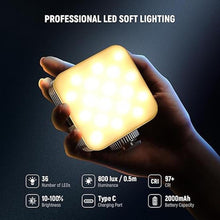 Load image into Gallery viewer, NEEWER LED Video Light,Portable Bi-Color 3200K~5600K Dimming Lights for Cameras, CRI 97+, 8 Scene Modes, 2000mAh Rechargeable Battery for Gaming/YouTube/Vlog/Photography - NL-36AI