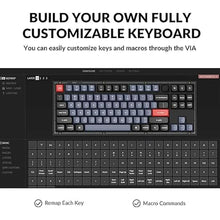 Load image into Gallery viewer, Keychron V3 Wired Custom Mechanical Keyboard Knob Version, TKL QMK/VIA Programmable Macro with Hot-swappable Keychron K Pro Brown Switch Compatible with Mac Windows Linux (Frosted Black-Translucent)