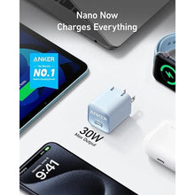 Load image into Gallery viewer, Anker Nano Charger, USB C GaN Charger 30W, PIQ 3.0 Foldable PPS Fast Charger for iPhone 16 / 15 and more series, Galaxy, iPad, Compatible with MagSafe
