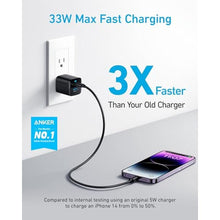 Load image into Gallery viewer, Anker USB C Charger Block, 33W 2 Port Compact Charger with Foldable Plug for iPhone 16/15, Galaxy, and More (Cable Not Included, White)