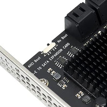 Load image into Gallery viewer, SATA Expansion Card 10 Ports, SATA PCIe Card,6Gbps PCI Express x1 to SATA 3.0 Controller Card for Windows XP/7/8/10 SSD HDD