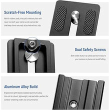Load image into Gallery viewer, NEEWER Quick Release Plate with Clamp Adapter Set, 120mm QR Plate with Clamp, 3/8"&1/4" Screw, Bubble Level, 3/8” to 1/4” Screw Adapter, Compatible with Arca Swiss Tripod Monopod Ball Head