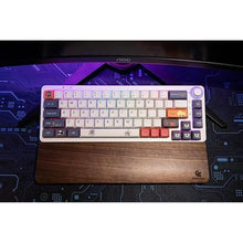 Load image into Gallery viewer, GK GAMAKAY Wooden Wrist Rest Pad, 12.8" Compact Ergonomic Walnut Wood Hand Wrist Rest for 60% Keyboard & 75% Mechanical Keyboard, Non-Slip Palm Pad for Comfortable Typing and Playing (for 75%)
