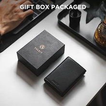 Load image into Gallery viewer, VULKIT Card Holder Wallet with Coin Pocket Magnetic Closure Pop Up Cards With ID Window Leather Wallet for Cash & Credit Cards